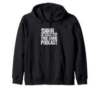 Sarcástico Diciendo Shhh Estoy Escuchando Mi Podcast de Crimen Verdadero Sudadera con Capucha