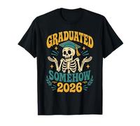 Sarcástico Graduado de Alguna Manera 2026 Esqueleto Encogido de Hombros Camiseta