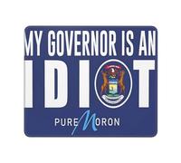 Sarcástico Mi Gobernador Es Un Idiota Michigan Alfombrilla Raton Bordes Cosidos Alfombrillas De Mouse Antideslizante Alfombrilla para Ratón para Pc Hogar Ordenador 25X30Cm