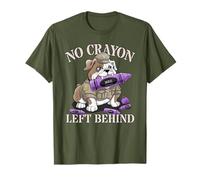 Sarcástico NO CRAYON DEJADO TRAS Orgulloso Cuerpo Militar Camiseta