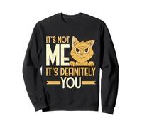 Sarcástico Not Me It's Definitely You Funny Cat Humor Sudadera