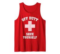Sarcástico Off Duty Save Yourself Girls Lifeguards Swim Camp Camiseta sin Mangas