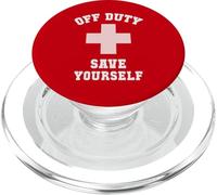 Sarcástico Off Duty Save Yourself Girls Lifeguards Swim Camp PopSockets PopGrip para MagSafe