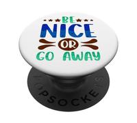 Sarcástico Sé Agradable o Vete Sarcasmo Bondad PopSockets PopGrip Adhesivo