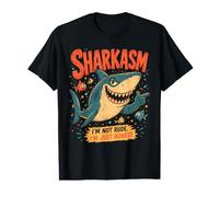 Sarcástico tiburón Divertido Sharkasm Sonriendo Ingenioso Dicho Camiseta gráfica económica