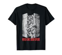 Sarcástico Zombie Halloween Cuando una Puerta se Abre Ventilador de Terror Camiseta
