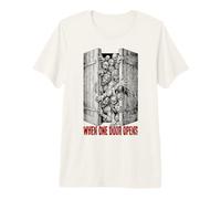 Sarcástico Zombie Halloween Cuando una Puerta se Abre Ventilador de Terror Camiseta Premium