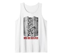 Sarcástico Zombie Halloween Cuando una Puerta se Abre Ventilador de Terror Camiseta sin Mangas