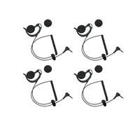 Sarcia 4 auriculares de 3,5 mm con gancho en forma de G compatibles con Motorola Kenwood Baofeng Midland Cobra Vertex HYT Icom Radio Speaker Mics y equipo de seguridad policial