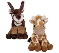 sarcia.eu Charlie Bears Set de Dos Peluches de la Serie Cuddle Cubs: Cabra montés, Jirafa - Peluches Ideales para bebés, 13 cm (A)