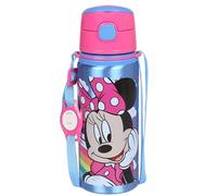 sarcia.eu DISNEY Minnie Mouse BOTELLA TÉRMICA de aluminio, con boquilla, BOTELLA DE AGUA con bandolera, para niñas 600ml