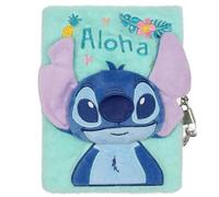 sarcia.eu DISNEY Stitch Cuaderno de PELUCHE para niñas, diario CON LLAVE, cuaderno escolar rayado A5 (Stitch)