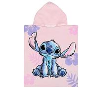 sarcia.eu Disney Stitch Toalla para niños, Poncho con Capucha para niñas, algodón 50x115 cm Oeko-Tex