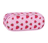 sarcia.eu Estuche Escolar COMPARTIMENTADO, bolsita para niñas, Fresas, Rosa 5x22x10cm (Fresa Compartimentado)