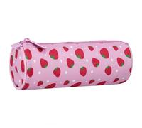 sarcia.eu Estuche Escolar, Redondo, en Forma de Tubo, en Fresa, Rosa 22x8x8cm (Fresa Redondo)