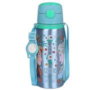 sarcia.eu Frozen Anna Elsa BOTELLA TÉRMICA de aluminio, con boquilla, BOTELLA DE AGUA con bandolera, para niñas 600ml