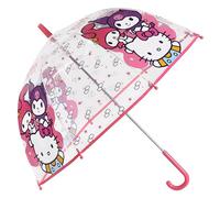 sarcia.eu Hello Kitty Paraguas AUTOMÁTICO transparente, Paraguas plegable para niñas (B)