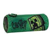 sarcia.eu Minecraft Creeper Estuche Escolar para niño, Forma de Tubo Redondo, Bolsa para Material Escolar para Jugadores 22x8x8 cm (Minecraft Redondo)