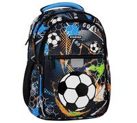 sarcia.eu Mochila escolar RÍGIDA para jugador de fútbol, para niño con reflectores TRES compartimentos 38x25x18cm (Fútbol A)