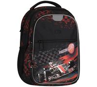 sarcia.eu Mochila escolar rígida para niño, reflectantes, cuatro compartimentos, 24l (Coche de carreras, 24L)