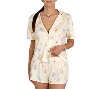 sarcia.eu Pijama de Mujer con Botones, Dos Piezas para el Verano, (Winnie, Bambi Thumper, Minnie Mickey) de Manga Corta (FR/ES, Letras, S, Regular, Regular, Winnie The Pooh)