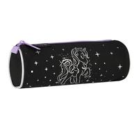 sarcia.eu Portalápices Unicorn holográfico Negro, Cremallera 22x8x8cm