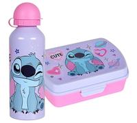 sarcia.eu Set de desayuno, fiambrera + botella de 500 ml, lunchbox para niña (Stitch)