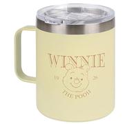sarcia.eu Taza térmica con asa, para café, taza de viaje de acero inoxidable, hermética 400 ml (Winnie the Pooh)