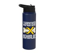 Sarcoma Cancer Awareness Products Bones Sarcoma Survivor Stainless Steel Insulated Water Bottle