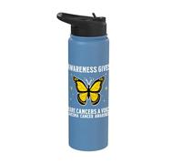 Sarcoma Cancer Awareness Products Bones Sarcoma Warrior Stainless Steel Insulated Water Bottle
