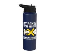 Sarcoma Cancer Awareness Products Bones Sarcoma Warrior Stainless Steel Insulated Water Bottle