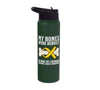 Sarcoma Cancer Awareness Products Bones Sarcoma Warrior Stainless Steel Insulated Water Bottle