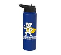 Sarcoma Cancer Awareness Products Kids Bones Sarcoma Warrior Stainless Steel Insulated Water Bottle
