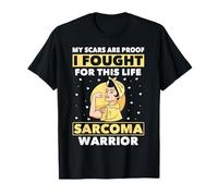 Sarcoma Cáncer Concientización Cicatrices Prueba Mujer Cinta Amarilla Camiseta