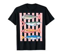 Sardina Pescado Enlatado Retro Pop Art Mediterráneo Verano Camiseta