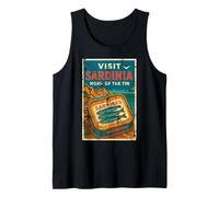 Sardina Visita Cerdeña Hogar de la Estaño Retro Mediterráneo Camiseta sin Mangas