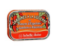 Sardinas a la luzienne (pimiento de Espelette y jamón de Bayona)