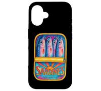 Sardinas Aceite de Oliva Puro Ilustración Vibrante Carcasa para iPhone 16
