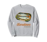 Sardinas de lata vintage enlatadas en aceite de oliva retro mediterráneo Sudadera