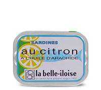 SARDINAS EN CAJA DE LIMÓN CON ACEITE DE CACAHUETE. 115g. LA BELLE ILOISE