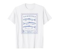 Sardinas Lisboa Portugal Pescado Mercado Náutico Marisco Arte Camiseta