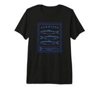 Sardinas Lisboa Portugal Pescado Mercado Náutico Marisco Arte Camiseta Premium