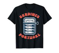 Sardinas Portugal Conservas de Pescado Divertido Pescador Camiseta