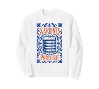 Sardinas Portugal Vintage Portugués Azulejo Ornamental en conserva Sudadera