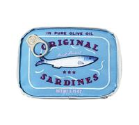 Sardine Can Design Cosmetics Bag, Funny Toiletry Organizer Pouch for Travel Skincare Eye Shadow Champú, Aesthetic Storage Case for Bathroom Purse Luggage, 6.1x4.33x1.77 Inches,