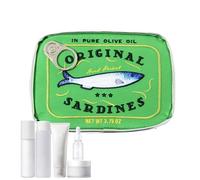 Sardine Can Design Cosmetics Bag, Funny Toiletry Organizer Pouch for Travel Skincare Eye Shadow Shampoo, Aesthetic Storage Case for Bathroom Purse Luggage, 6.1x4.33x1.77 Inches