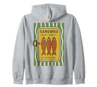 Sardine Retro Cute Vintage Fish Tin - Classic Mediterráneo Sudadera con Capucha
