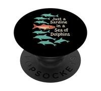 Sardine Summer Tin Fish Coastal Grandma - Camiseta Retro de Playa PopSockets PopGrip Adhesivo