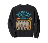 Sardine Summer Tin Fish Coastal Grandma - Camiseta Retro de Playa Sudadera