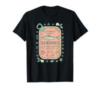 Sardine Tinned Fish Retro Vintage Coastal Girl Ocean Summer Camiseta